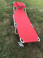 Avestruz boca abajo Chaise Tumbona Silla de Playa con Correa De Colgar Nuevo Rojo