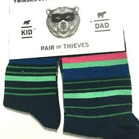 Pair of Thieves Twinsies Dad + Kid Casual Socks Red Blue Green M017