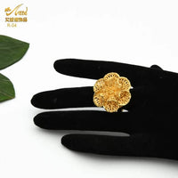 
              Bagues éthiopiennes en faux or plaqué  pour femmes Arab Nigeria Bridal Party Bague redimensionnable French Femme Wedding Flower Rings Luxury Wife Gifts
            