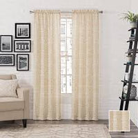 Set of 2 (63"x28") Brockwell Curtain Panels Wheat/Tan - Pairs To Go