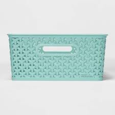 Y-Weave Medium Decorative Storage Basket Jade Dust - Room Essentials