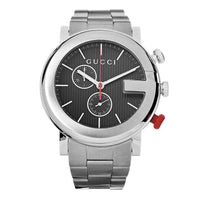 GUCCI Stainless Steel 44mm G-Chrono Quartz Watch Black