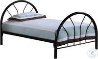 Twin Size Metal Bed - Available In Black, White, Red Or Blue
