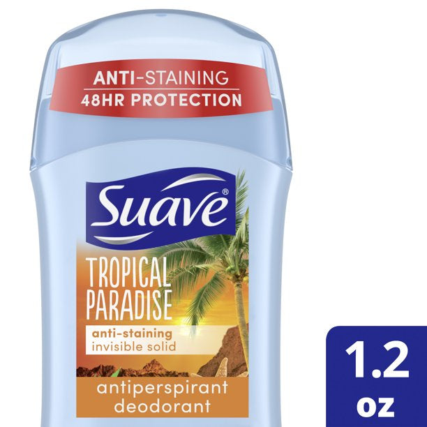 Suave Deodorant Antiperspirant Stick Tropical Paradise, 1.2 oz DLC: Sept26