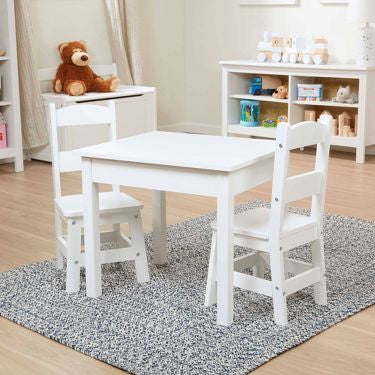 Ensemble de tables et de chaises en bois Melissa & Doug - Blanc