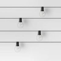 20ct Incandescent Outdoor String Lights G40 Clear Bulbs - Black Wire - Room Essentials