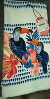 
              2pk Toucan Striped Hand Towel Set Blue/White - Opalhousea
            