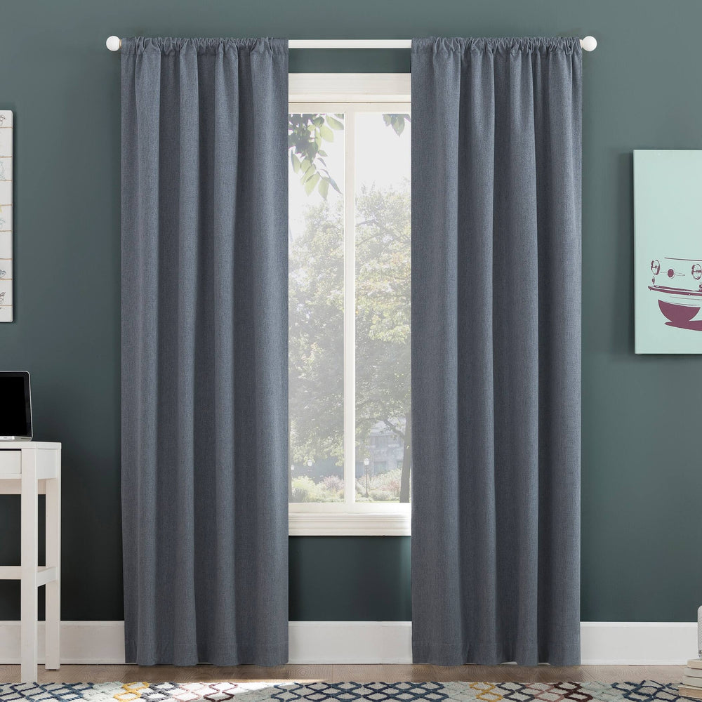 Achim Aqua Polyester Light Filtering Rod Pocket Single Curtain Panel 102cm x 213cm