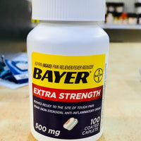 10 Tablets Bayer Aspirin Back & Body Extra Strength Coasser Caplets - DLC: 02/23