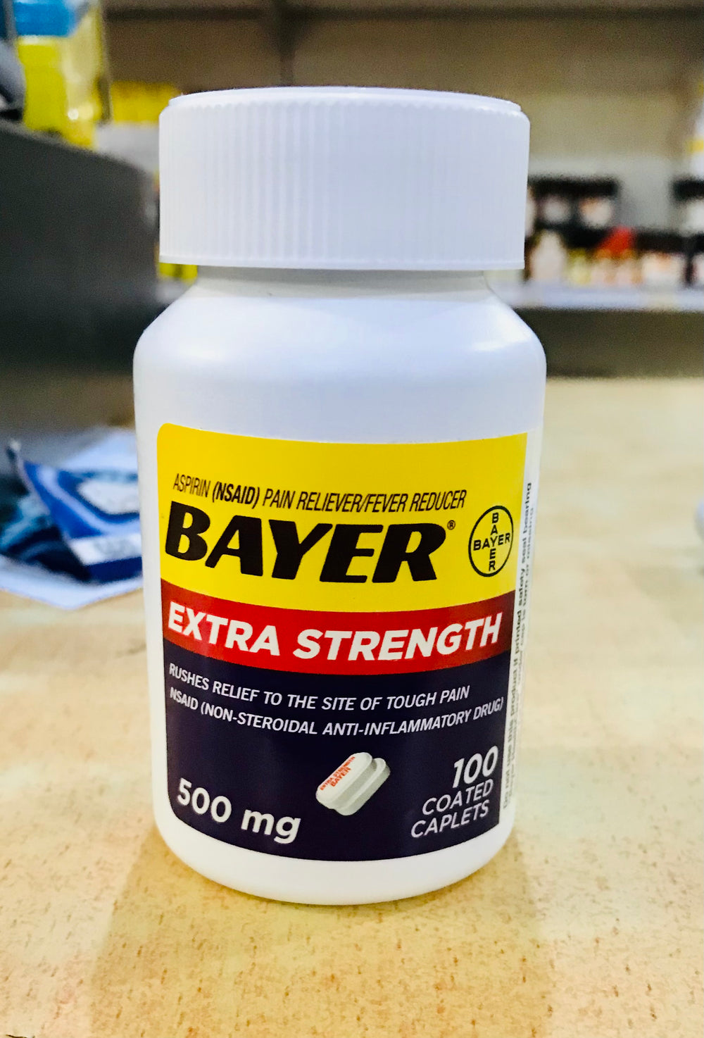 10 Tablets Bayer Aspirin Back & Body Extra Strength Coasser Caplets - DLC: 02/23