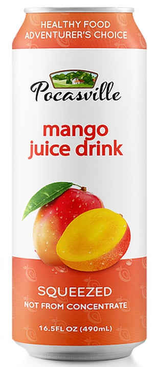 Pocasville Mango Juice Drink 490mL DLC: 18/JUILLET/2021
