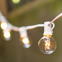20ct Incandescent Outdoor String Lights G40 Clear Bulbs - White Wire - Room Essentials