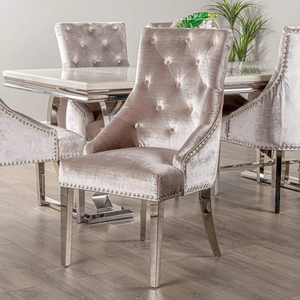 Dining Chairs - Black, Grey, Blue OR Pink - 2 Chairs  IN A Box