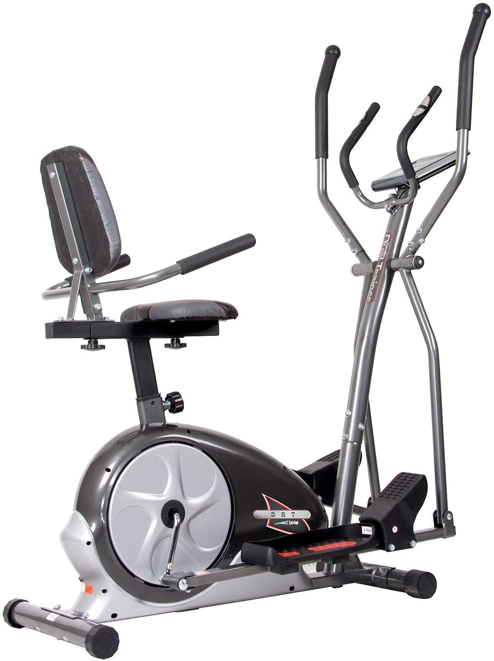 Body Rider BRT5800, 3 en 1 Trio Trainer máquina de entrenamiento, negro, gris, plateado y rojo