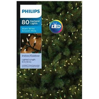 Philips 80ct LED Christmas Smooth Mini Garland String Lights Warm White