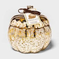 12oz Lidded Mercury Glass Pumpkin Jar 2-Wick Amber and Oud Candle - Threshold™ (Please be advised that sets may be missing pieces or otherwise incomplete.)