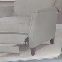 Kammi Pushback Cream Recliner by Synergy