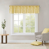 18"x50" Natalie Printed Diamond Window Valance Yellow (Please be advised that sets may be missing pieces or otherwise incomplete.)