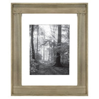 14.62" x 17.62" Matted to 8" x 10" Plank Wood Wall Frame Brown - Threshold