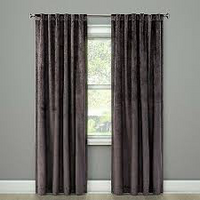 
              137cm x 241cm Curtain Panel Velvet Gray (Two Panel)
            
