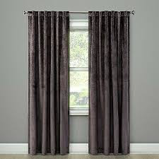 137cm x 241cm Curtain Panel Velvet Gray (Two Panel)