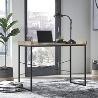 Industrial Home Office Computer Desk with Bookshelves