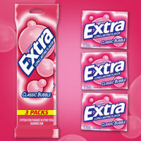 Extra Classic Bubble Sugar Free Chewing Gum - 15 ct DLC: 01-DEC22