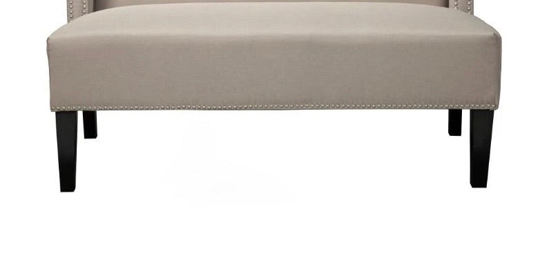 Tufted back bench gray