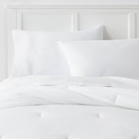 Full/Queen Micro Texture Comforter White - Room Essentials