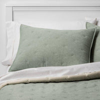 
              Standard Chambray Quilt Sham Green - Threshold™
            