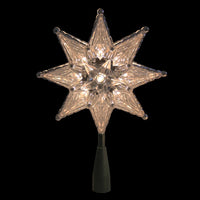 
              Northlight 8" Silver Mosaic Star Lighted Christmas Tree Topper - Clear Lights
            