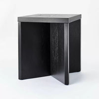 River Heights Square Wooden Accent Table Black - Threshold designed with Studio