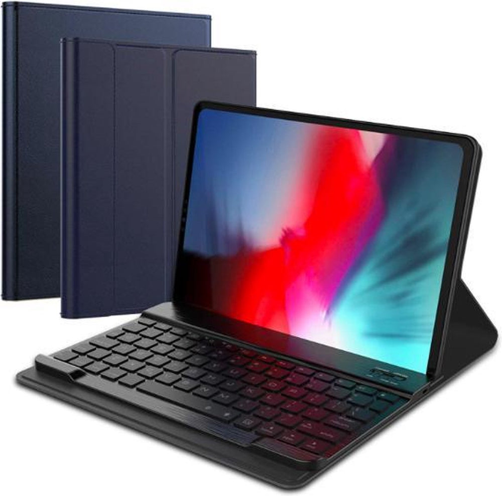 Housse de clavier Bluetooth de Luxe 2018 pour iPad Pro 12- Étui clavier Qwerty Zwart