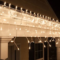 
              300ct Christmas Incandescent Icicle Lights Clear with White Wire - Wondershop™
            