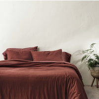 
              Full/Queen Heavyweight Linen Blend Quilt Dark Clay - Casaluna™
            