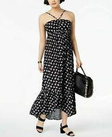 William Rast Printed High-Low Ruffle Dress