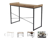 
              Industrial Home Office Computer Desk with Bookshelves
            