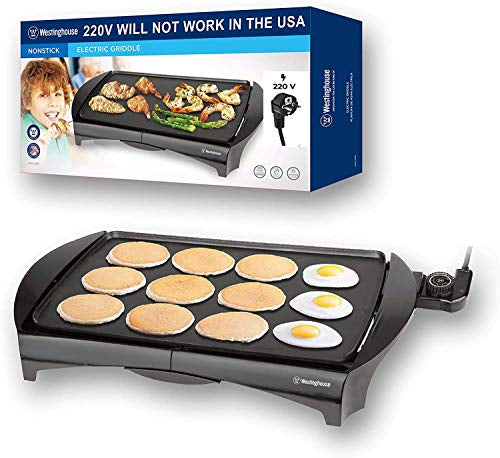 Westinghouse 220 volts Plaque de cuisson Family Size grill 220 Volts WKGL2456 220v 240 volts