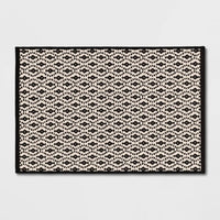 2'x3' Indoor/Outdoor Reversible Scatter Black - Sun Squad