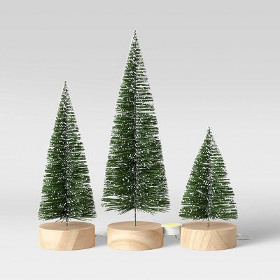 3pk Bottlebrush Set Green - Threshold™