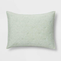 
              Standard Chambray Quilt Sham Green - Threshold™
            