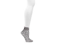 MEMOI SNAKE & LEOPARD FISHNET WOMEN'S ANKLE SOCKS