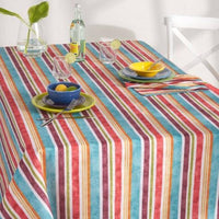 
              120"X60" Summer Stripe Outdoor Tablecloth -Design Imports
            