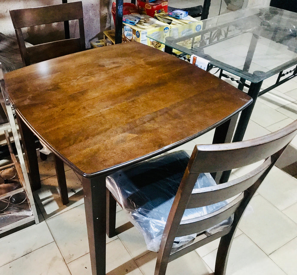 Dining Table With 2 Chairs - Cappuccino,Silver Or Cherry