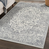
              Persian Area Grand tapis gris , argenté vieilli 238cm x 304 cm
            