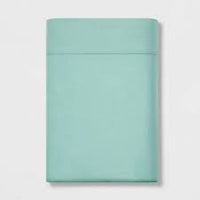 Full 300 Thread Count Ultra Soft Flat Sheet Mint Ash - Threshold