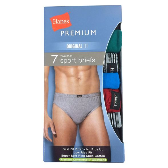 Hanes Premium Men's 7pk Comfort Soft Waistband Briefs - Assorted Colors