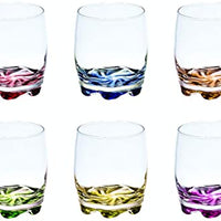 Gurallar Art Craft Adora de Whisky/verres à eau en boîte cadeau, corail, Lot de 6