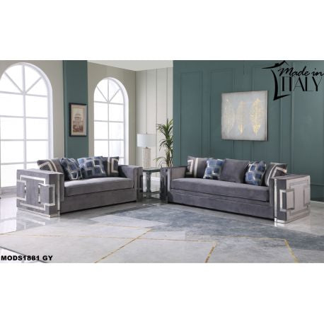 Soda & Loveseat Set - Available IN Grey & Silver