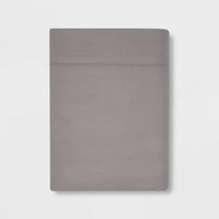 Twin 300 Thread Count Ultra Soft Flat Sheet Gray - Threshold